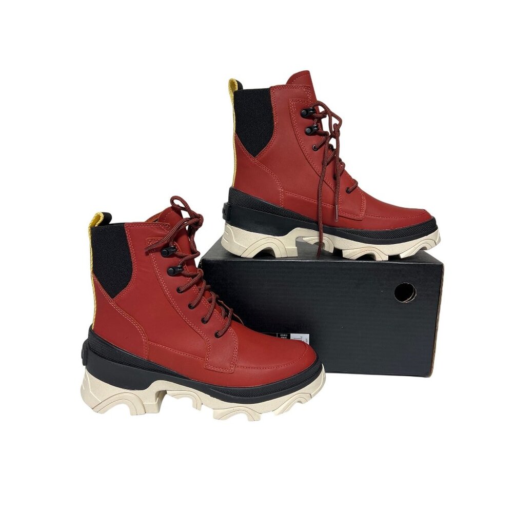 Sorel Women's Brex Lace Waterproof Boot - Warp Red, Black, US Size 8 - NEW